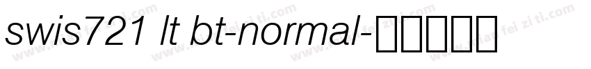 swis721 lt bt-normal字体转换